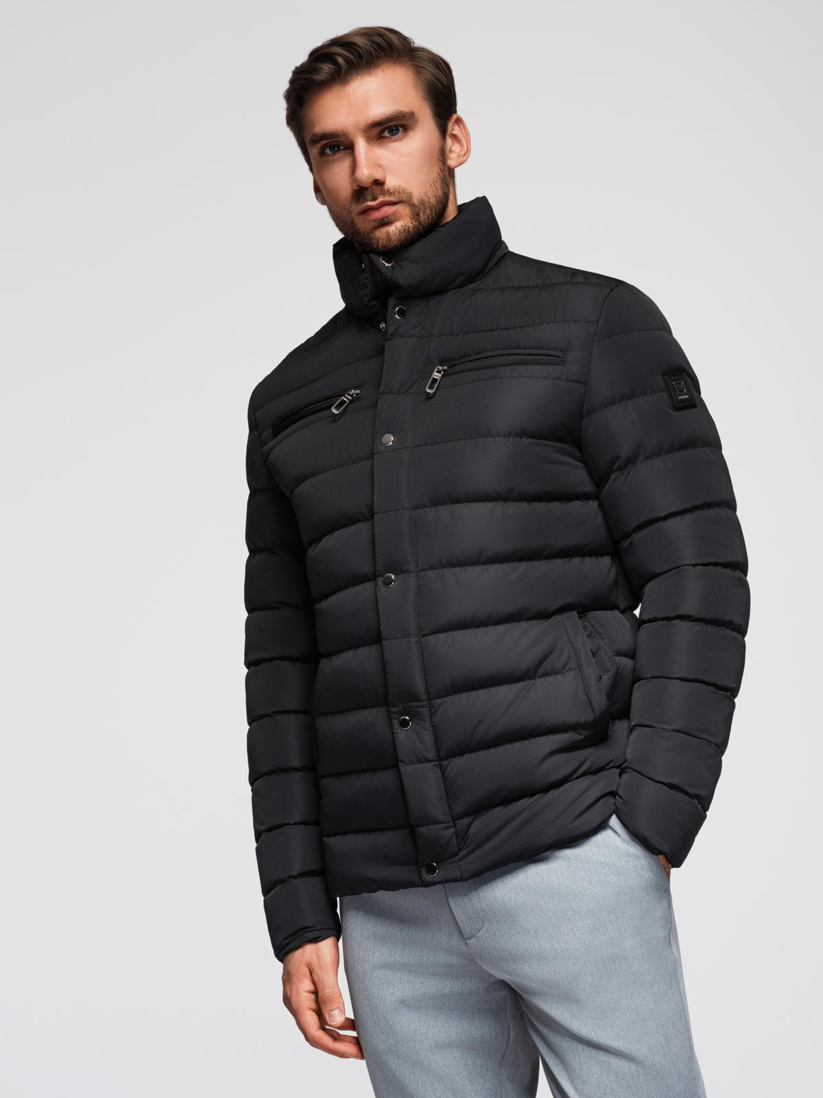 Ombre Clothing meeste tepitud jope püstkrae ja rinnataskutega - Image 4