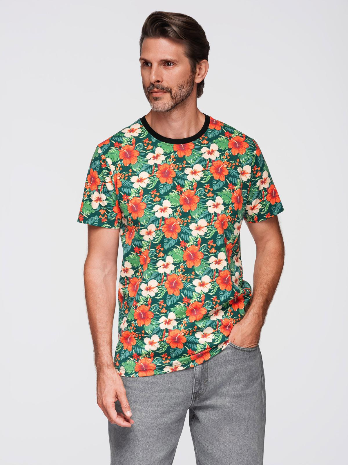 Meeste lillemustriga T-särk Ombre Clothing - Image 11