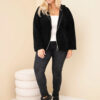 Naiste sametine lukuga kapuutsiga pusa Kesi Plus Size - Thumbnail Image 45