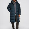 Ombre Clothing meeste pikk tepitud talvejope kapuutsiga - Thumbnail Image 17