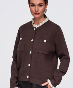 Ombre Clothing nööpidega naiste kootud jakk