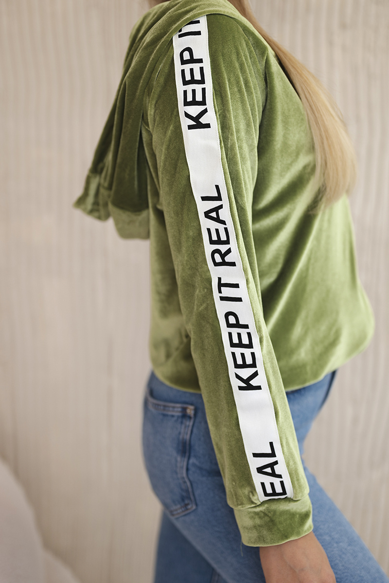 Naiste veluurist kapuutsiga dressipluus Kesi - Image 4