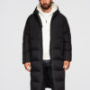 Ombre Clothing meeste pikk tepitud talvejope kapuutsiga - Thumbnail Image 5