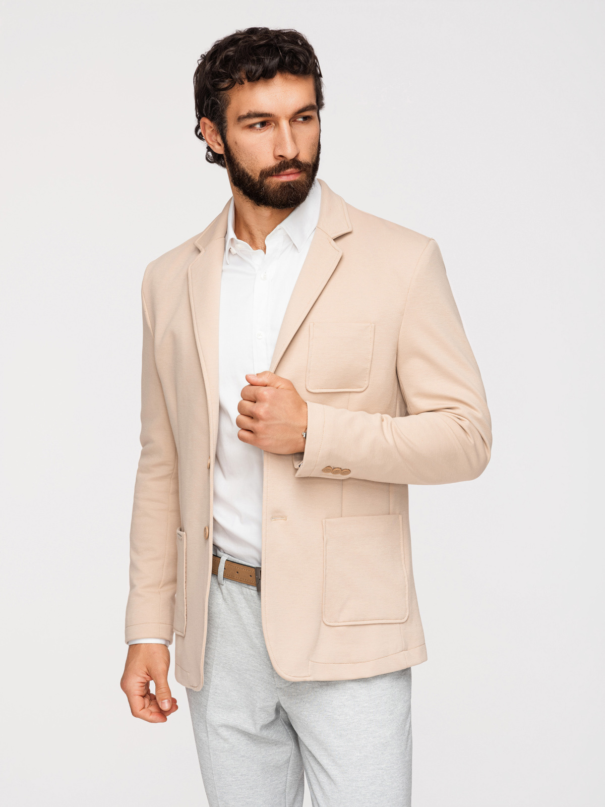 Meeste kitsa lõikega kootud bleiser Ombre Clothing - Image 36