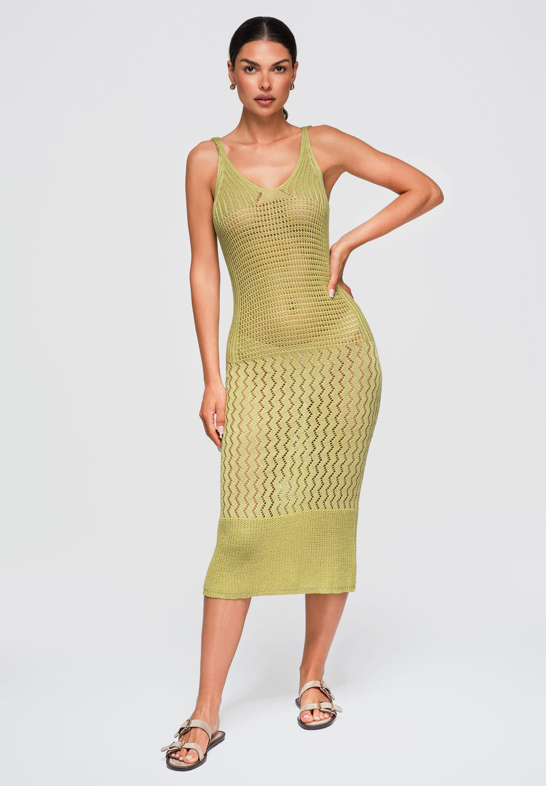 Ombre Clothing kootud ažuurne midikleit - Image 12