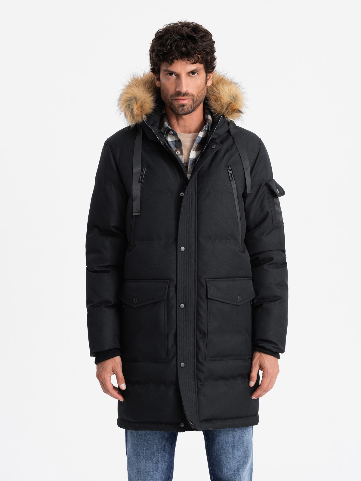 Ombre Clothing meeste talvejope kapuutsiga - Image 16