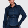 Ombre Clothing naiste teksasärk küljepaeltega - Thumbnail Image 8