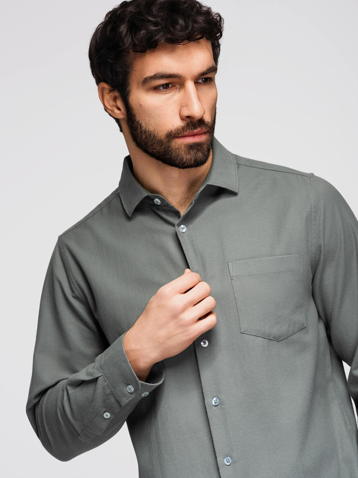 Ombre Clothing meeste pikkade varrukatega triiksärk rinnataskuga - Image 22