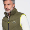 Meeste tepitud vest püstkrae ja tõmblukuga taskutega Ombre Clothing - Thumbnail Image 3