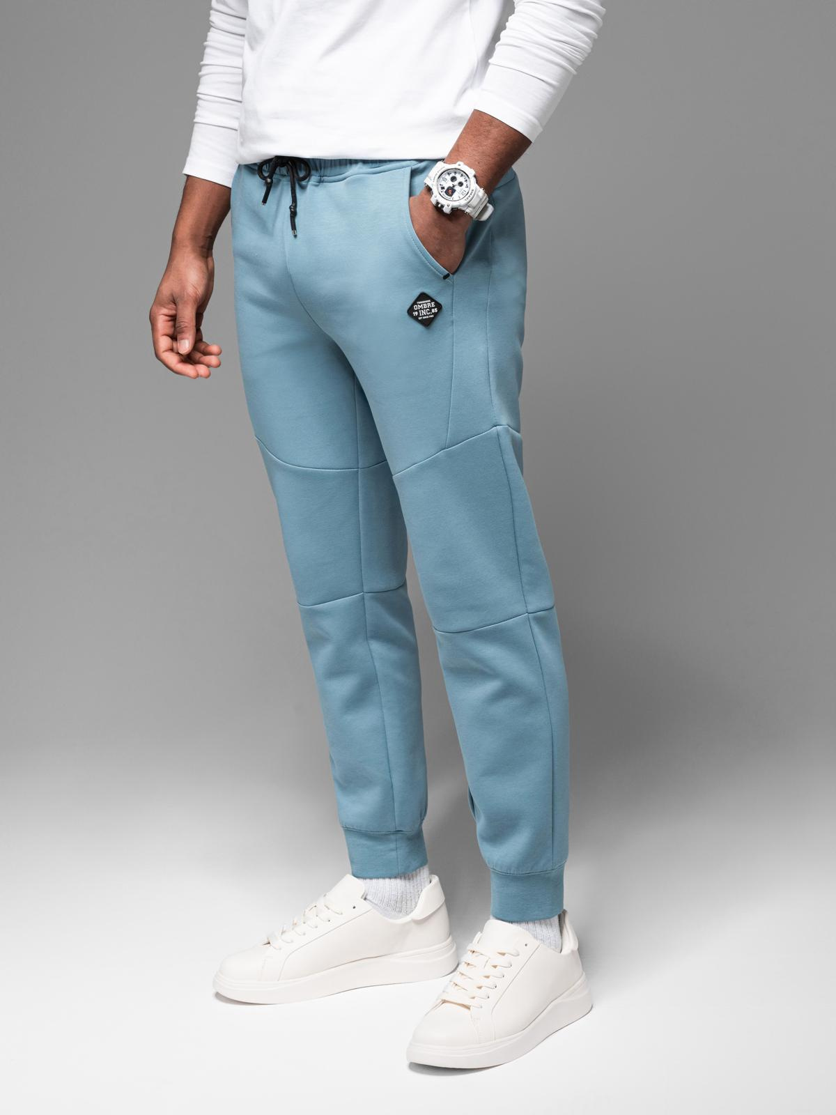 Ombre Clothing meeste dressipüksid paelte ja soonikutega - Image 3
