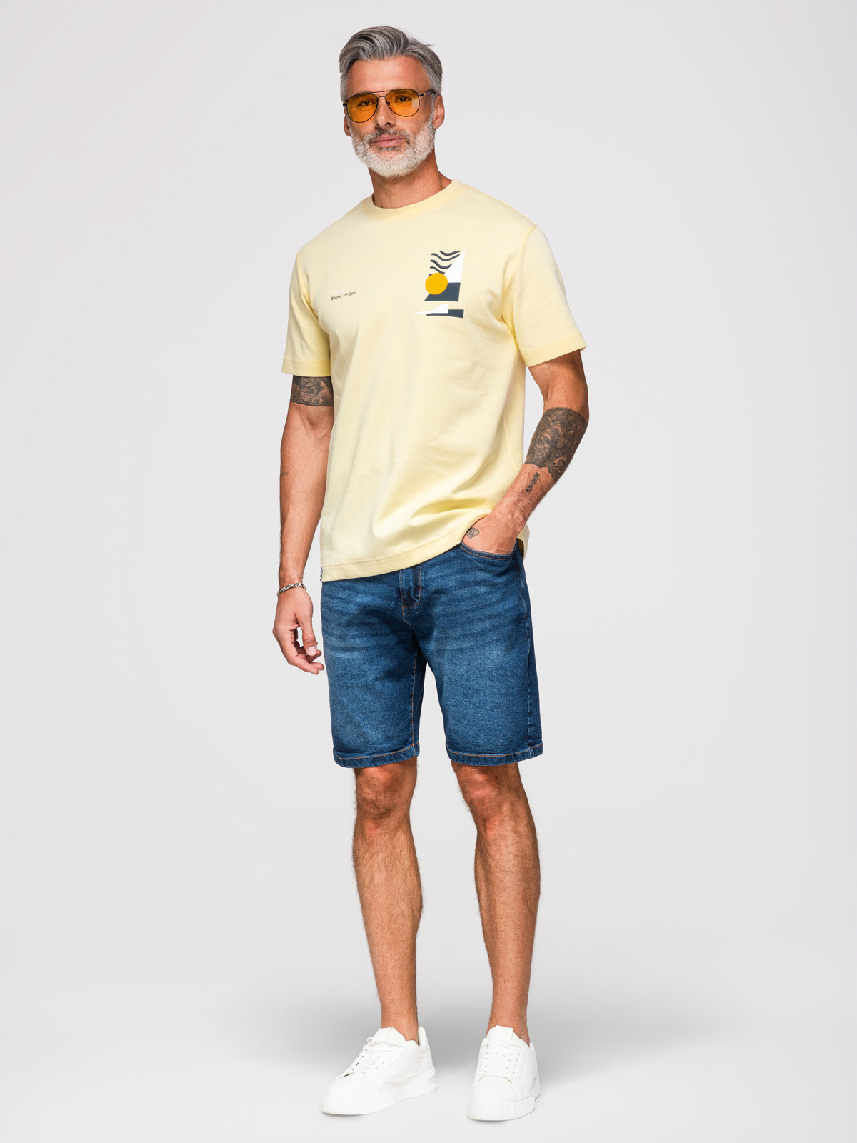 Ombre Clothing meeste lühikesed teksapüksid - Image 23