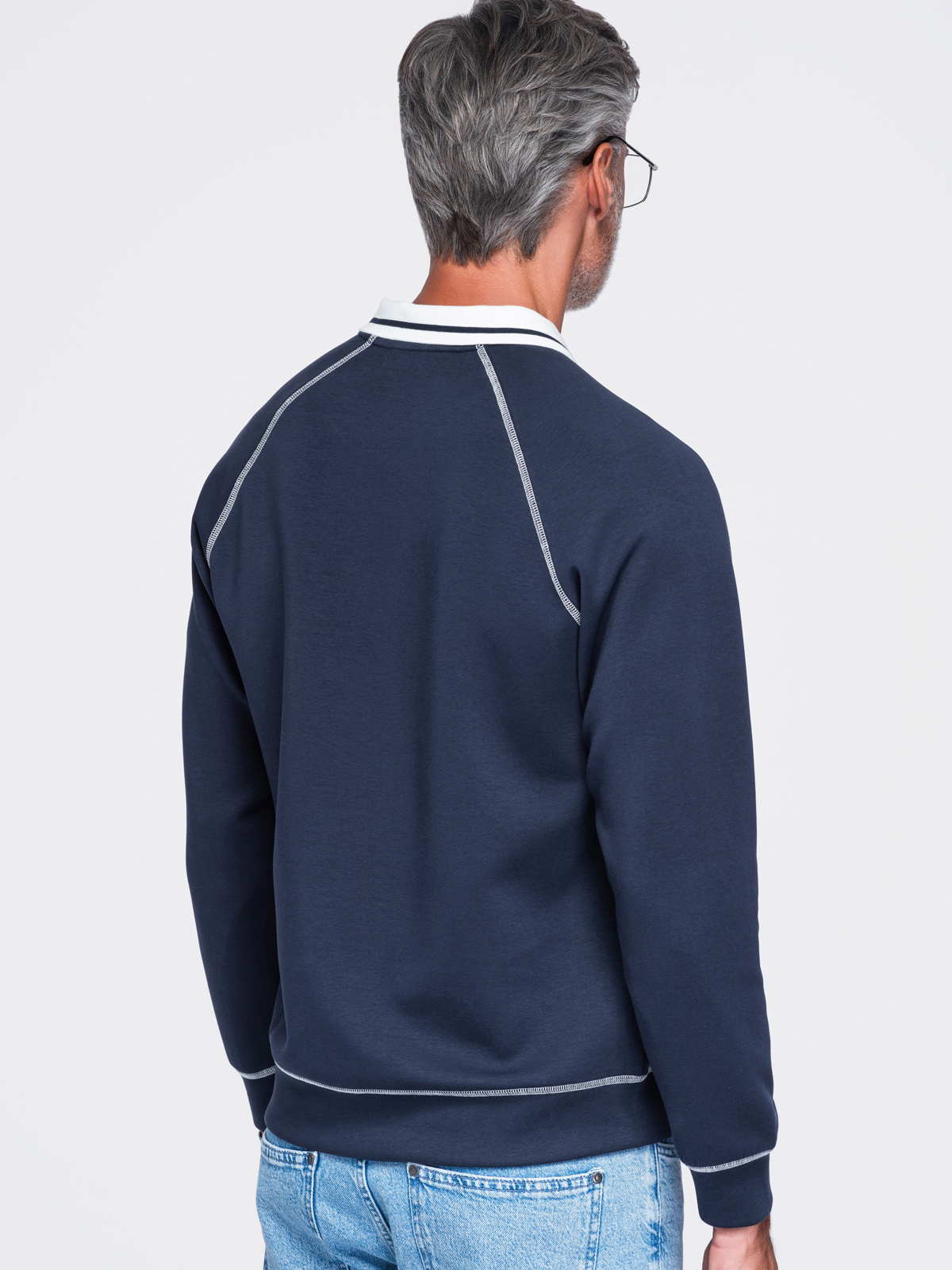 Meeste dressipluus kontrastse krae ja tikandiga Ombre Heritage - Image 7