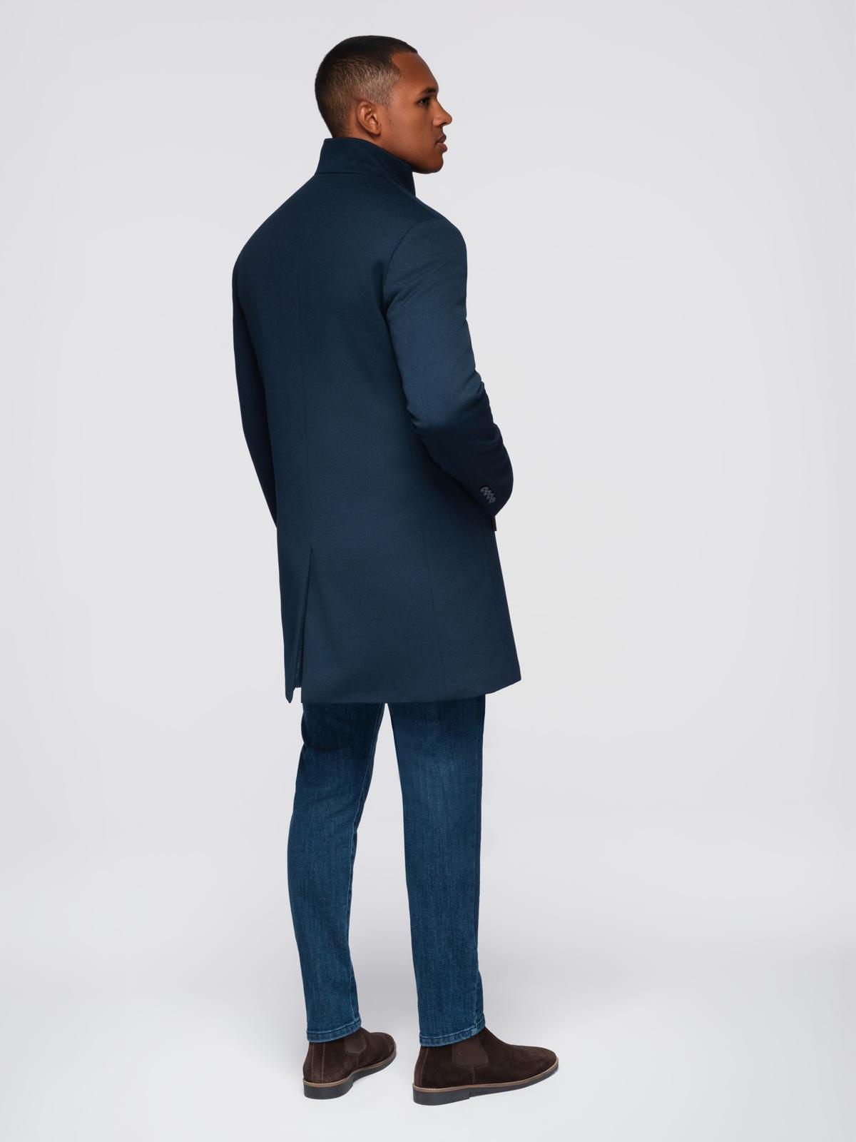 Meeste mantel püstkrae ja peidetud nööpkinnitusega Ombre Clothing - Image 18