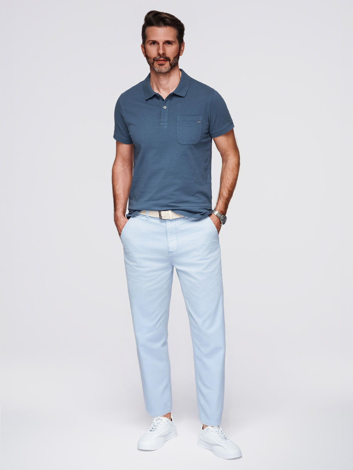 meeste polo t-särk - maroon v6 s1744 - Image 11