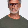 Meeste kampsun Ombre Clothing tekstuursest puuvillatrikotaažist - Thumbnail Image 3