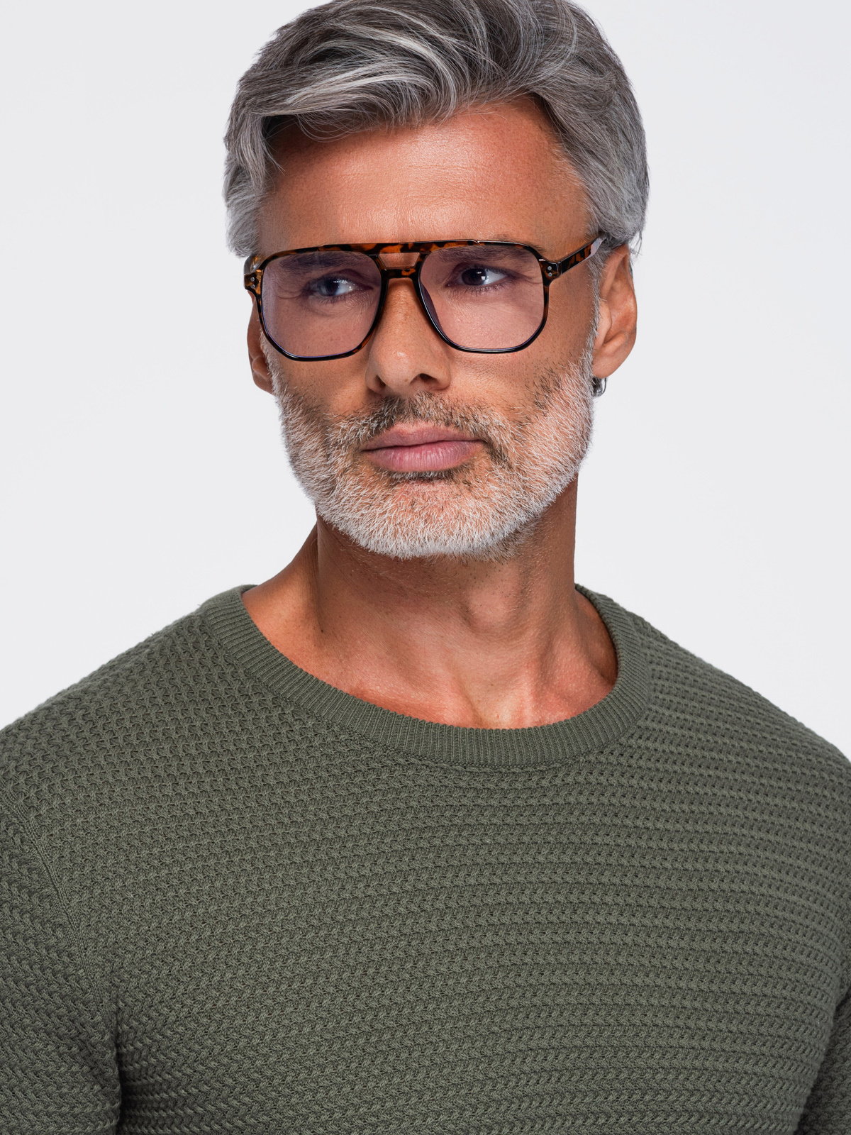 Meeste kampsun Ombre Clothing tekstuursest puuvillatrikotaažist - Image 3