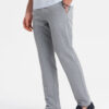elegantsed klassikalise lõikega meeste chino püksid - helehall v1 om-pacp-0191 - Thumbnail Image 1
