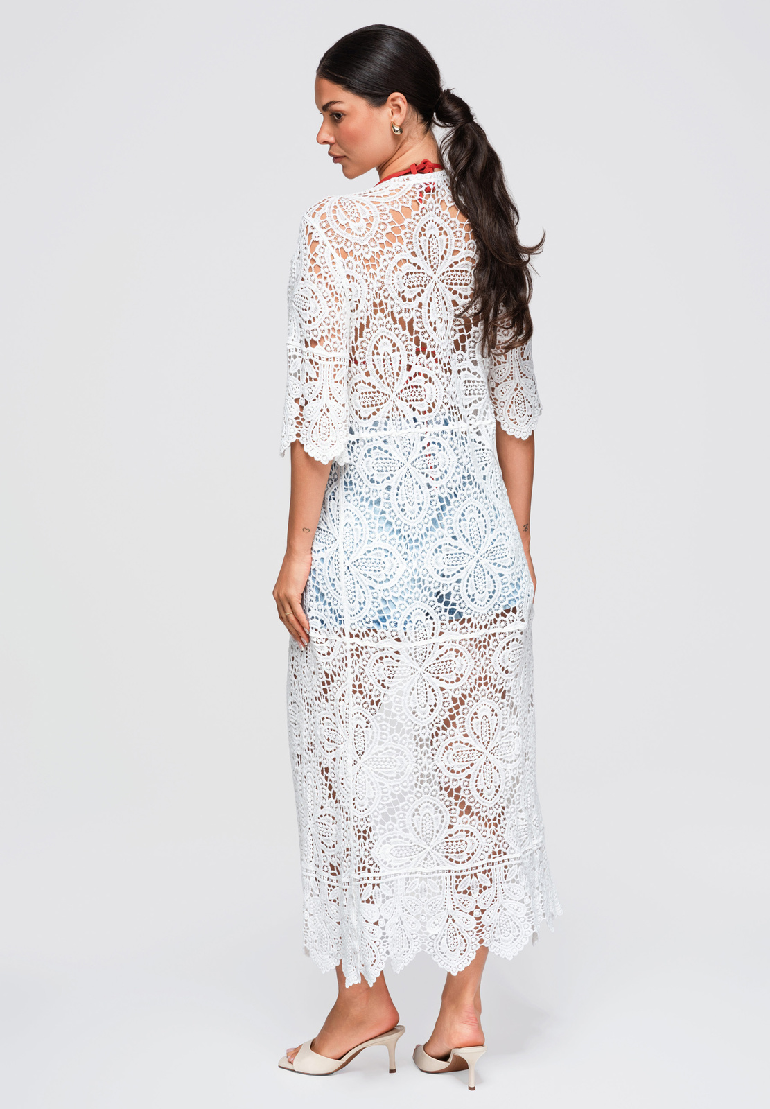 Pikk ažuurne pitskardigan Ombre Clothing - Image 3