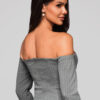 Larica õlgu paljastav minikleit nööpidega - Thumbnail Image 7