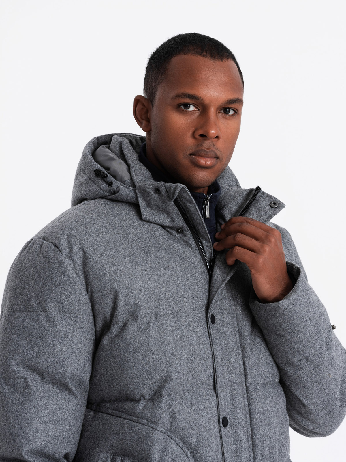 Meeste tepitud kapuutsiga jope Ombre Clothing - Image 33