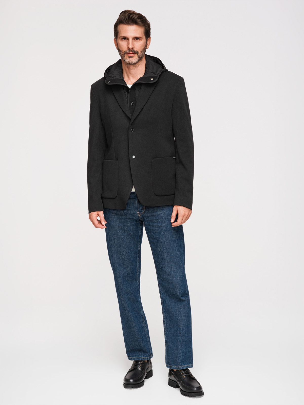 Ombre Clothing meeste pintsak-jakk eemaldatava kapuutsiga - Image 15
