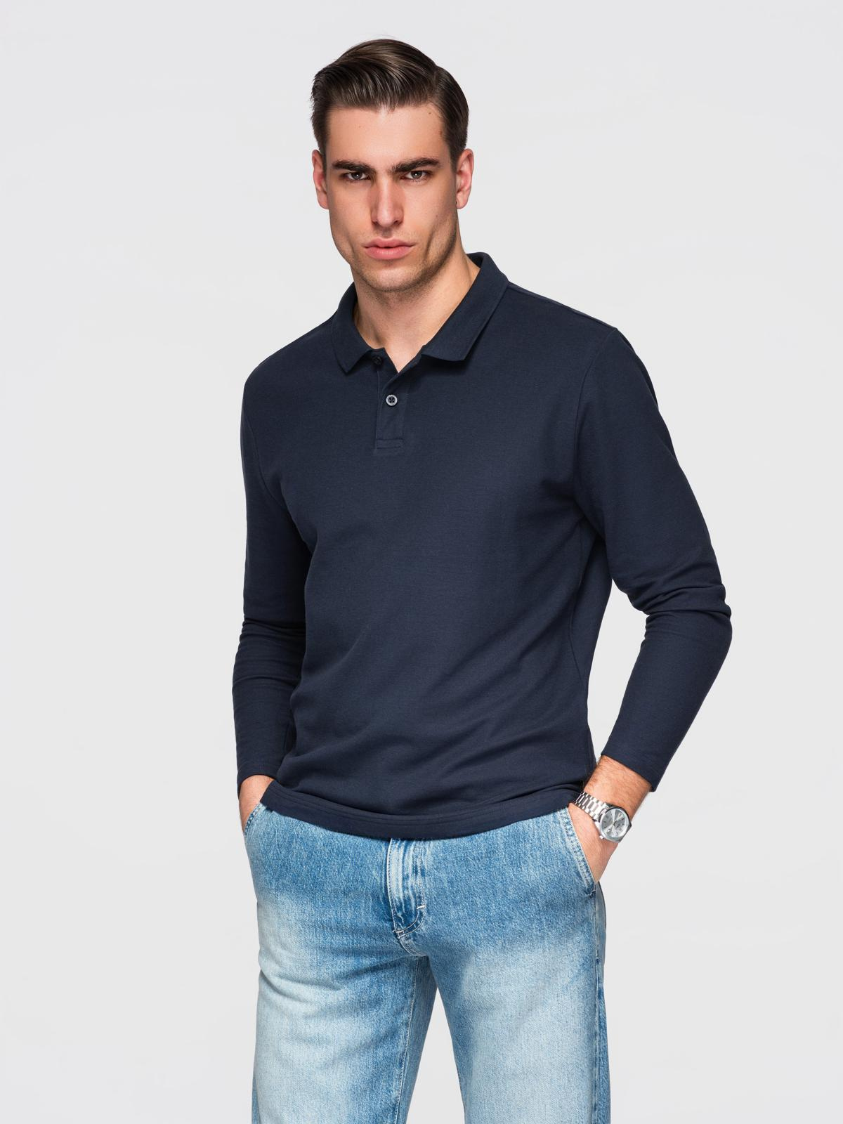 Ombre Clothing meeste pikkade varrukatega polosärk - Image 15