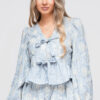 Naiste lühike pluus volangide ja tikanditega Ombre Clothing - Thumbnail Image 6