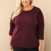 Naiste leopardimustriga pikendatud seljaosaga pluus Plus Size - Thumbnail Image 28