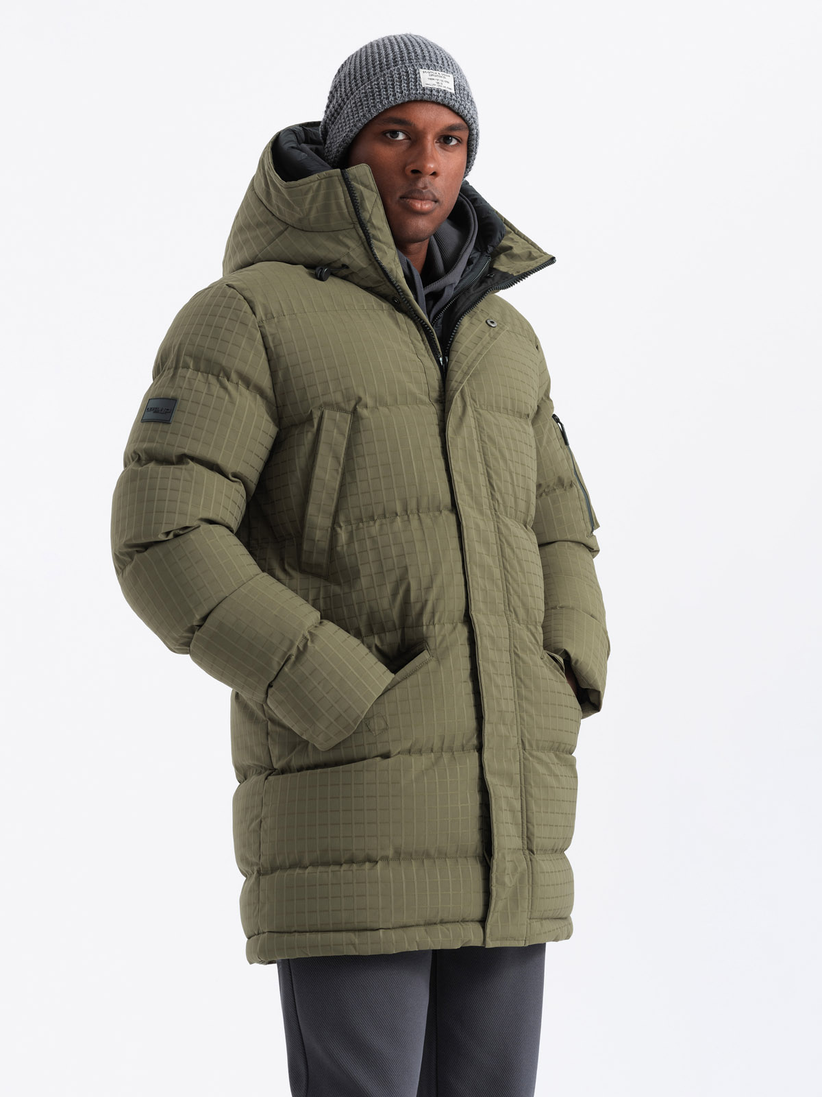 Meeste tepitud kapuutsiga jope Ombre Clothing - Image 20