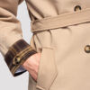 Naiste kaherealine trenchcoat-üleminekumantel vööga - Thumbnail Image 14