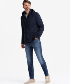 Meeste bleiser Ombre Clothing kapuutsiga