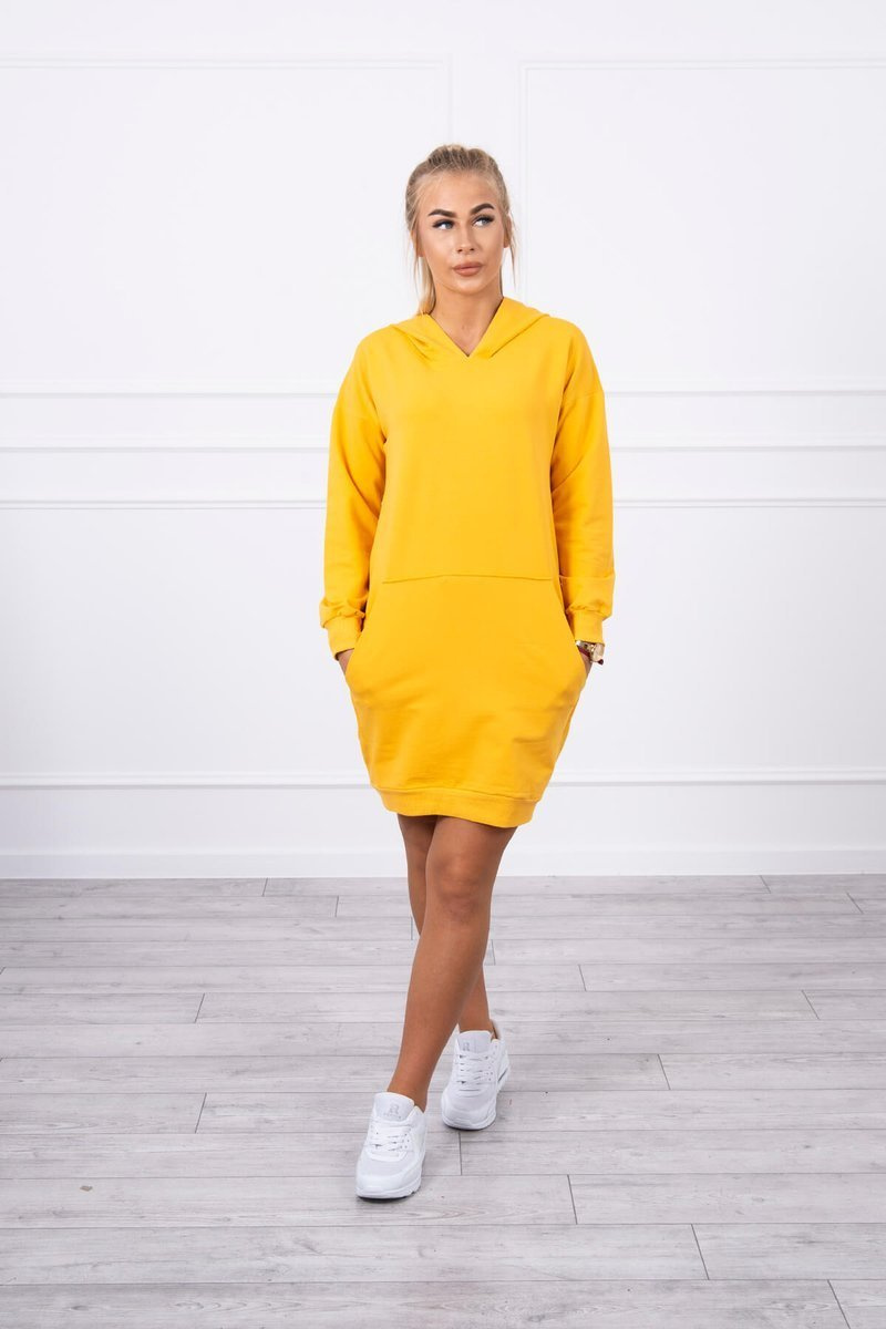 Kapuutsi ja kängurutaskuga naiste dresskleit Kesi - Image 3