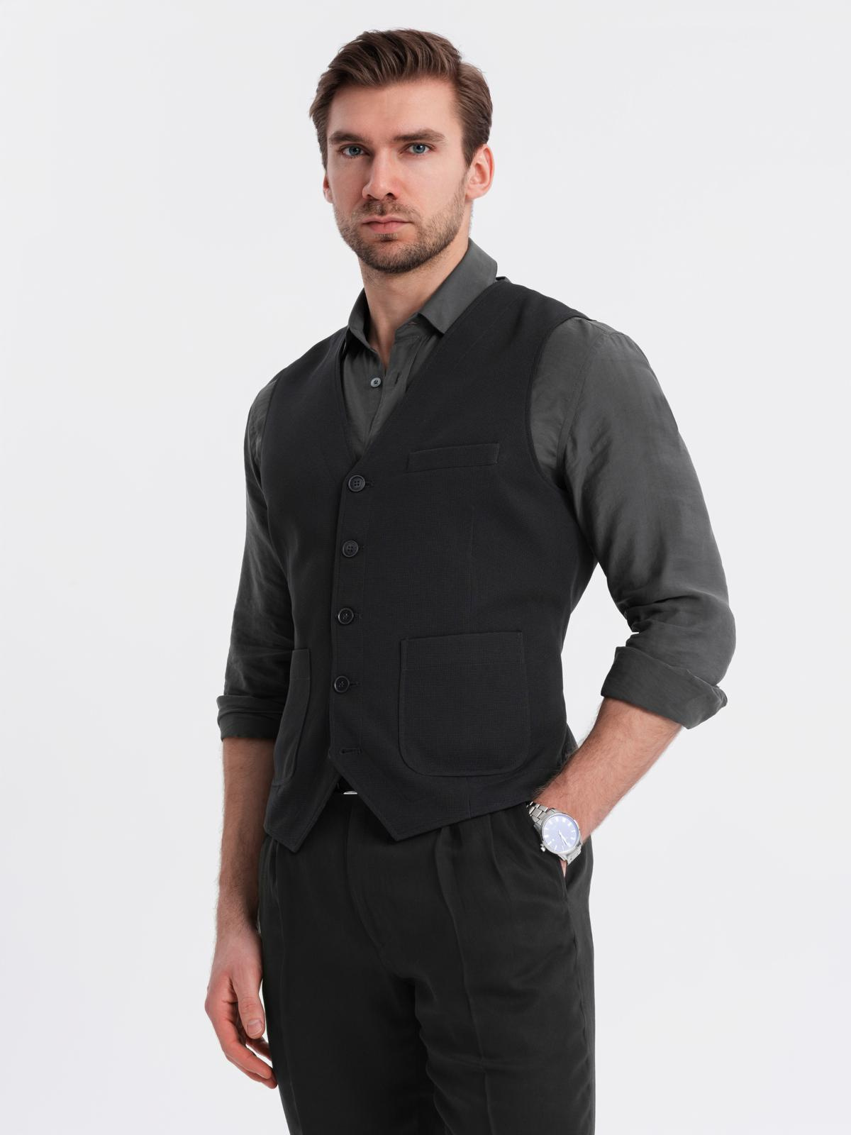 Meeste nööpidega vest Ombre Clothing - Image 3