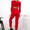 Naiste kaheosaline komplekt crop-top pluusi ja pükstega Kesi - Thumbnail Image 3
