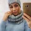 Naiste kootud mütsi ja ringsalli komplekt - Thumbnail Image 3