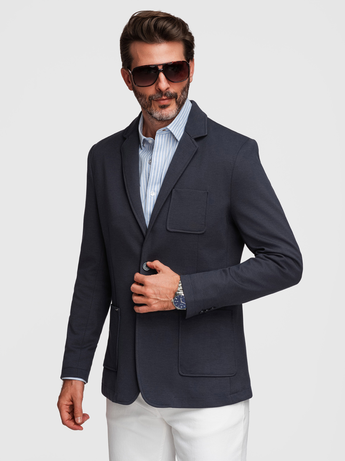 Meeste kitsa lõikega kootud bleiser Ombre Clothing - Image 19