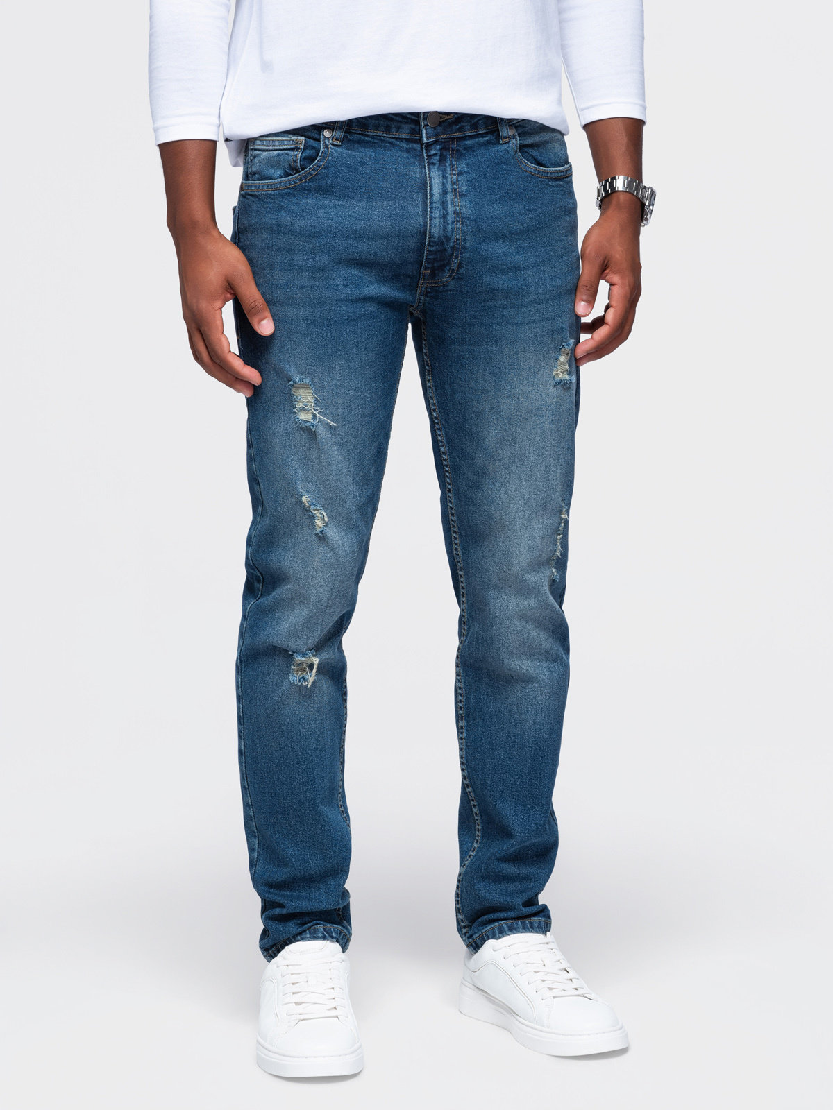 Ombre Clothing meeste teksapüksid kulutatud detailidega - Image 15