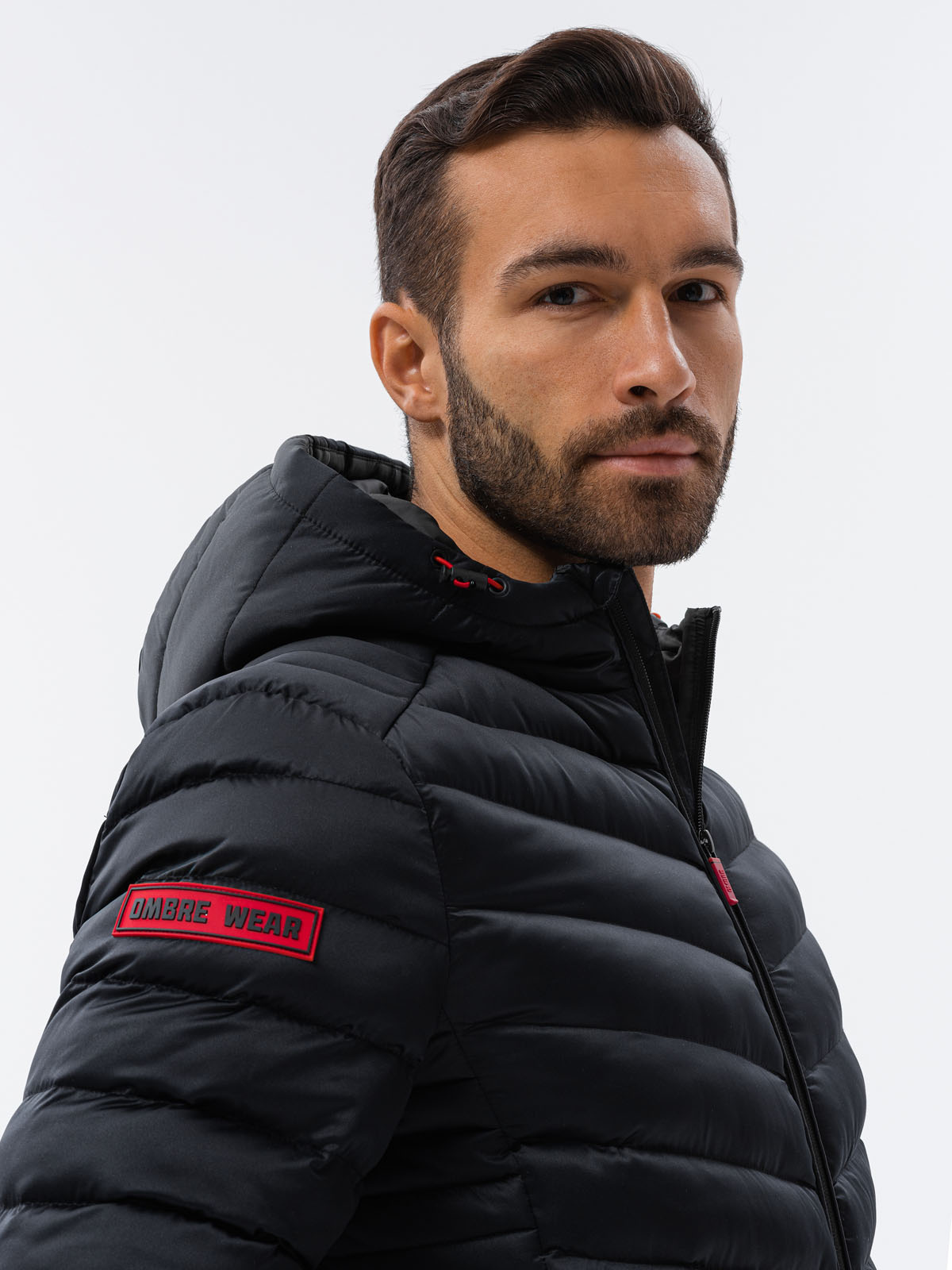 Meeste tepitud kevad-sügisjope kapuutsiga Ombre Clothing - Image 4