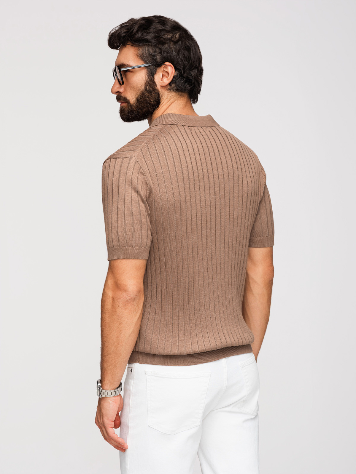 Meeste vertikaalse soonikkoega polosärk Ombre Clothing - Image 33