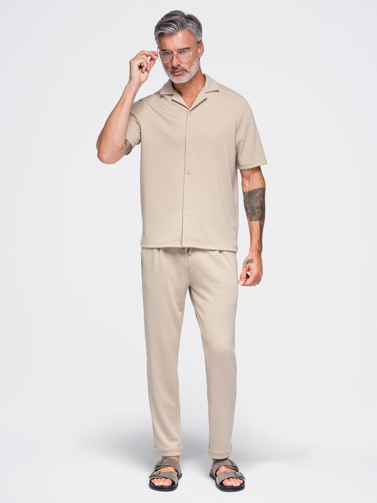 Meeste lühikeste varrukatega särk Ombre Clothing kuuba kraega - Image 3