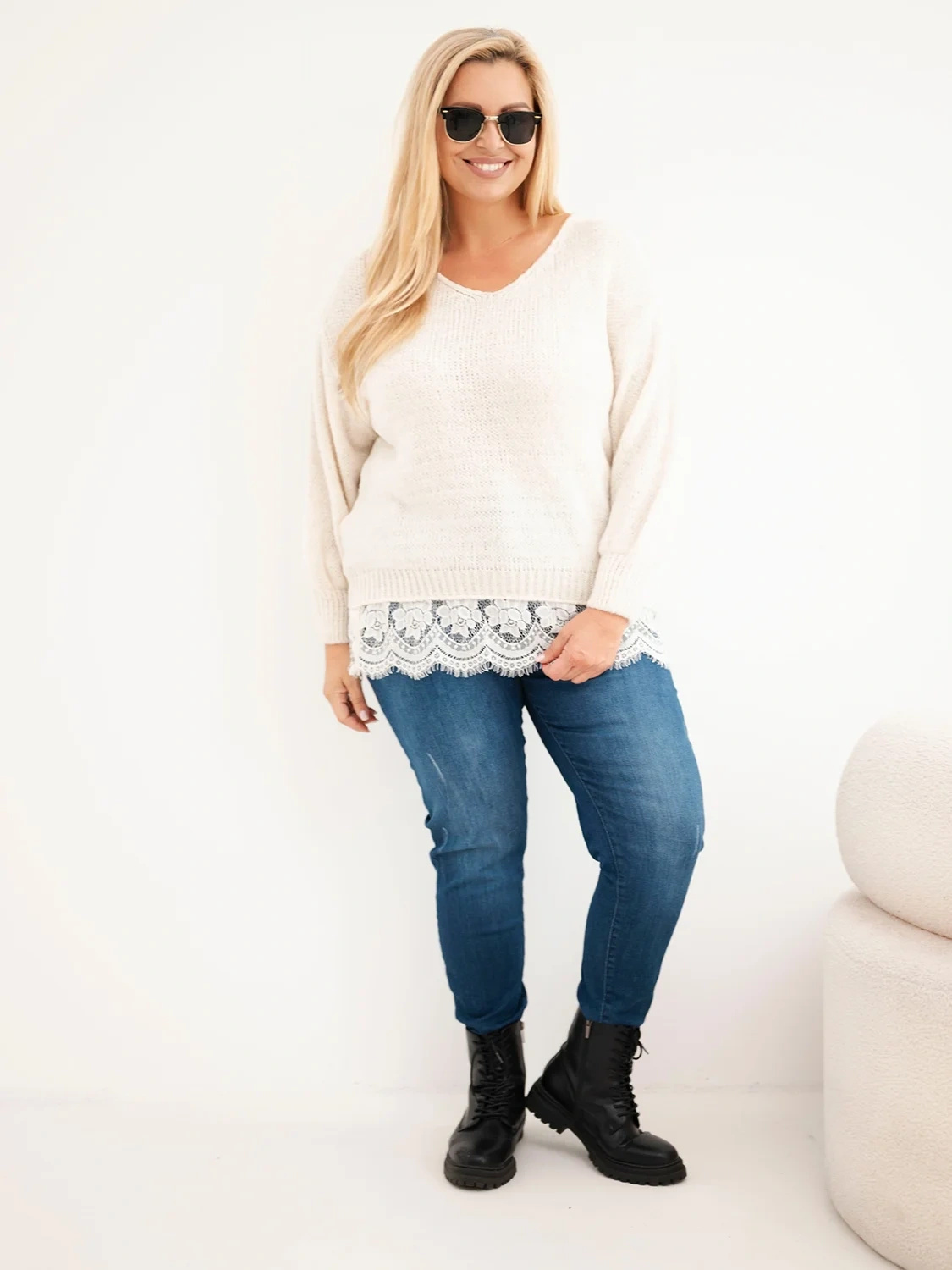 Naiste plus-size kampsun pitsäärega - Image 50
