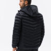 Meeste tepitud kevad-sügisjope kapuutsiga Ombre Clothing - Thumbnail Image 2