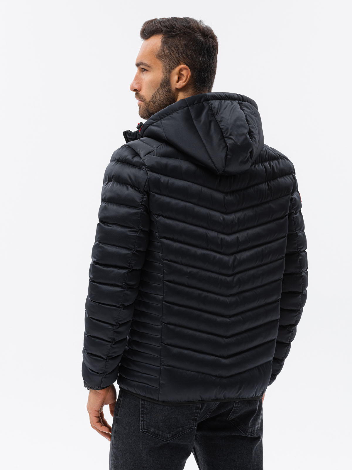 Meeste tepitud kevad-sügisjope kapuutsiga Ombre Clothing - Image 2