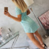 Kesi täpiline seotava vööga lühike kleit - Thumbnail Image 6