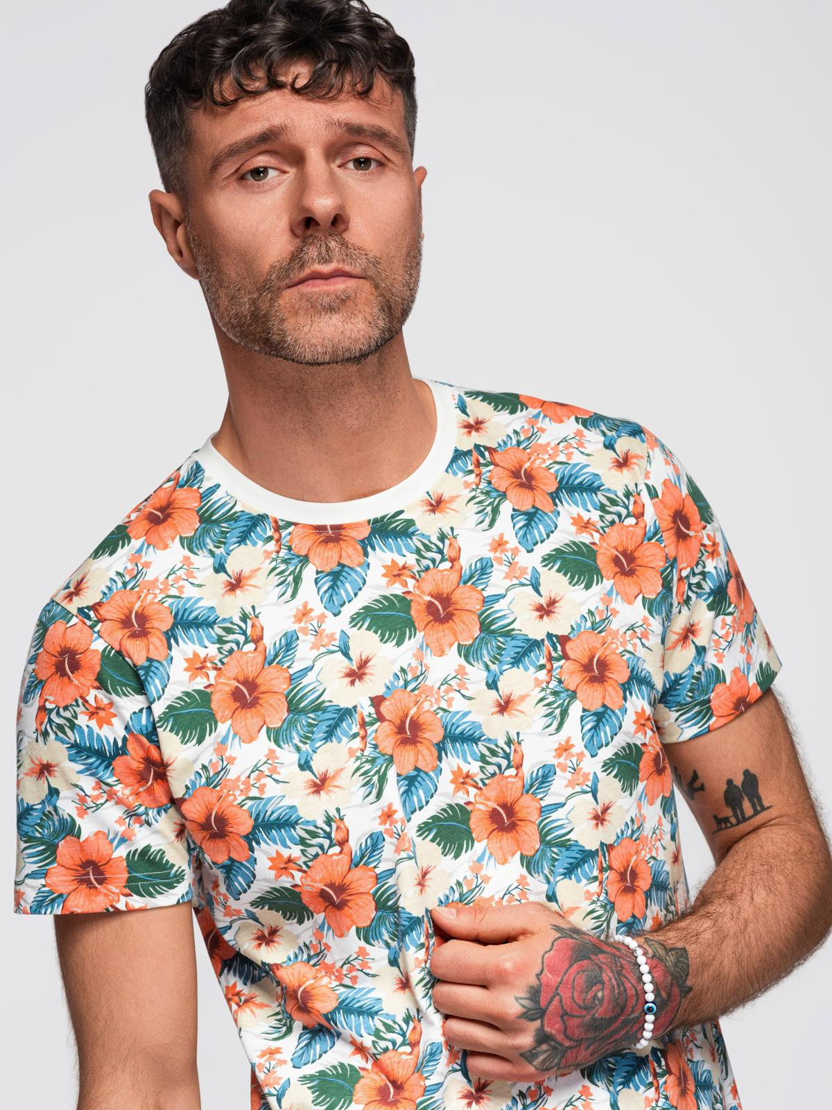 Meeste lillemustriga T-särk Ombre Clothing - Image 3