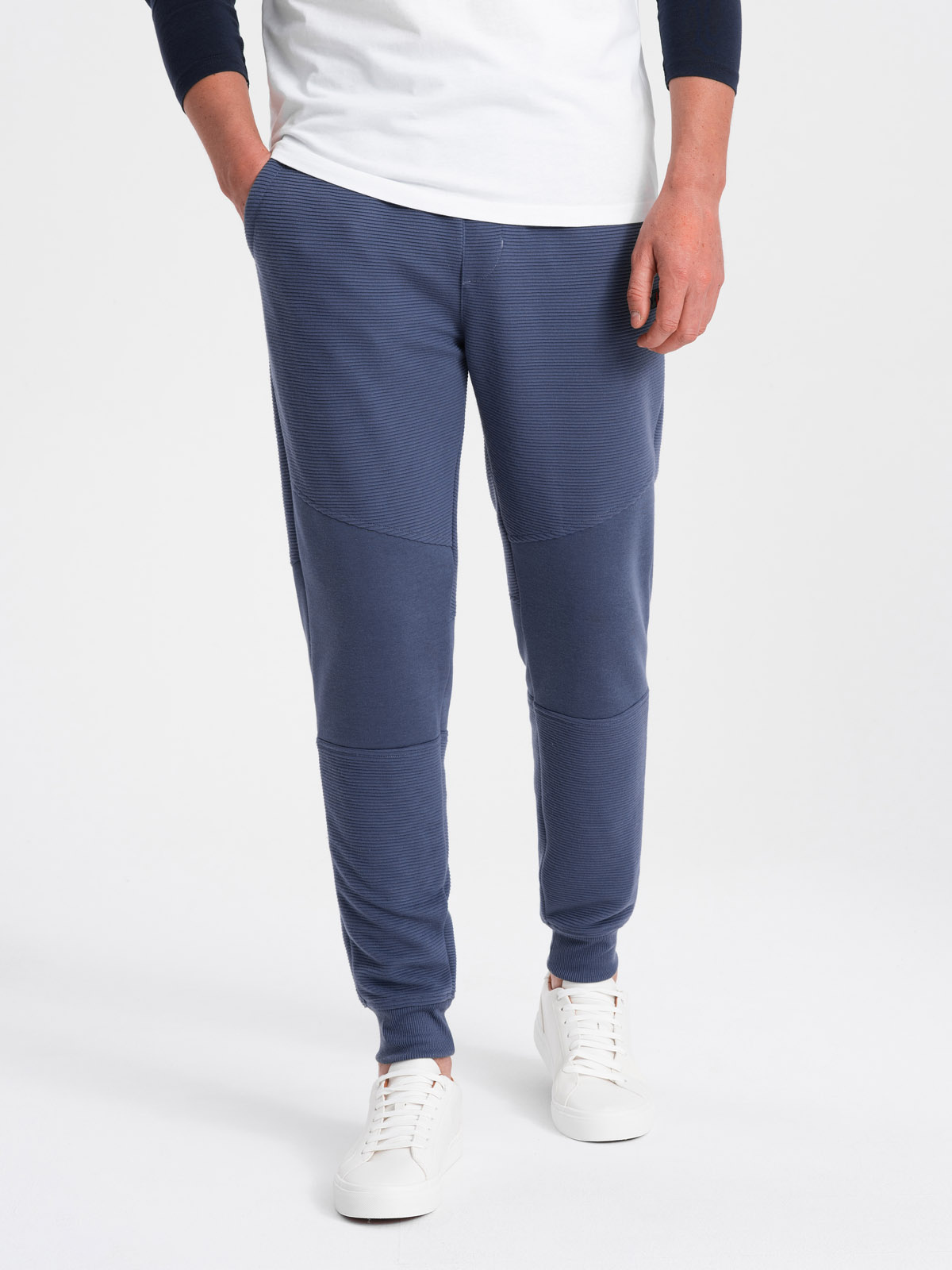 Ombre Clothing meeste dressipüksid ottomani kangast vahetükkidega - Image 16