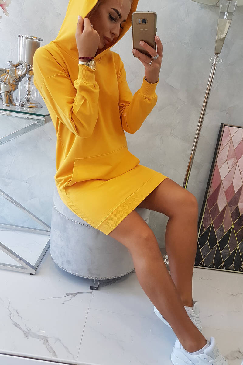 Kapuutsi ja kängurutaskuga naiste dresskleit Kesi - Image 6