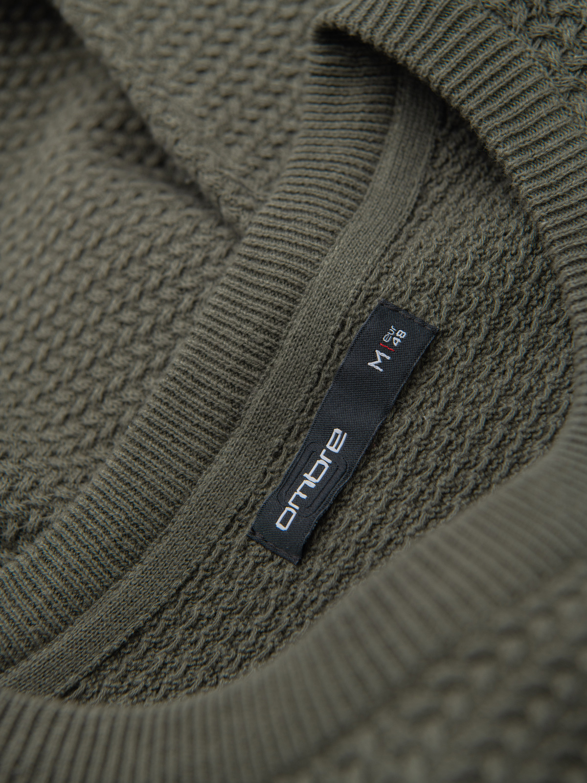 Meeste kampsun Ombre Clothing tekstuursest puuvillatrikotaažist - Image 7