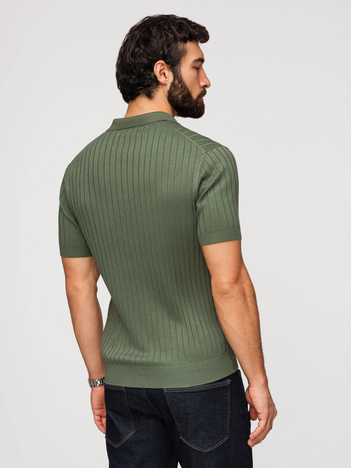 Meeste vertikaalse soonikkoega polosärk Ombre Clothing - Image 26