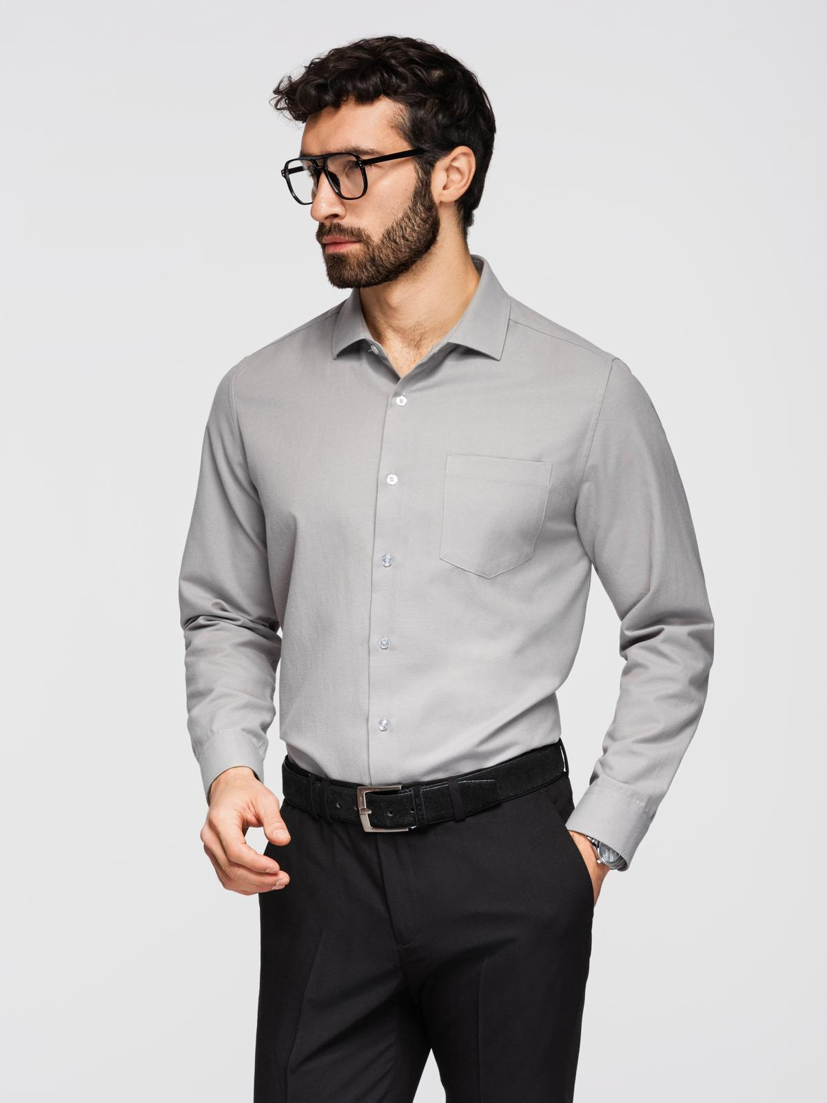 Ombre Clothing meeste pikkade varrukatega triiksärk rinnataskuga - Image 1